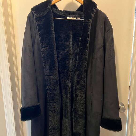 Black Suede Coat - Picture 1 of 10